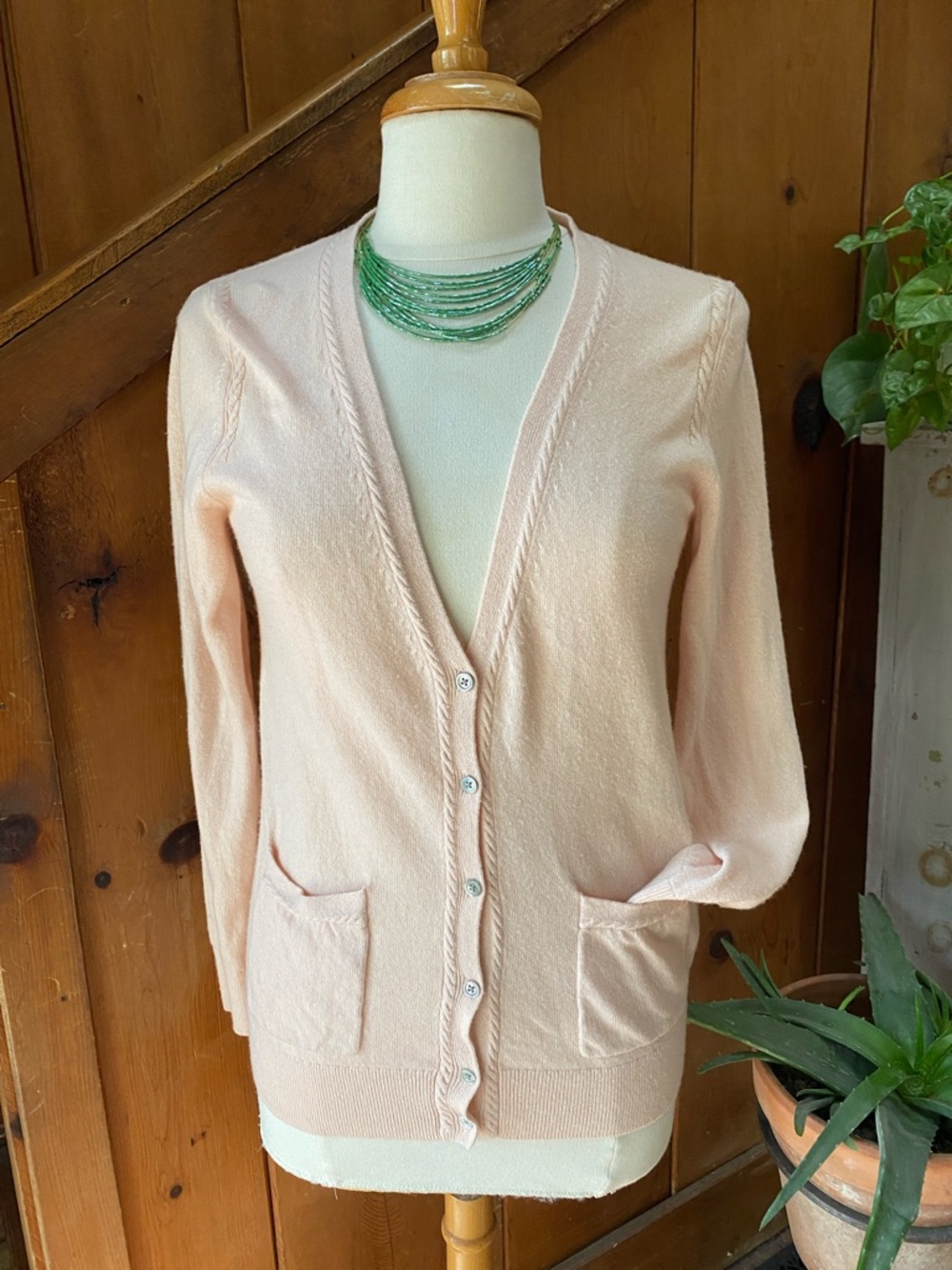 Banana Republic Filpucci Italian Yarn Pink Cardigan Sweater